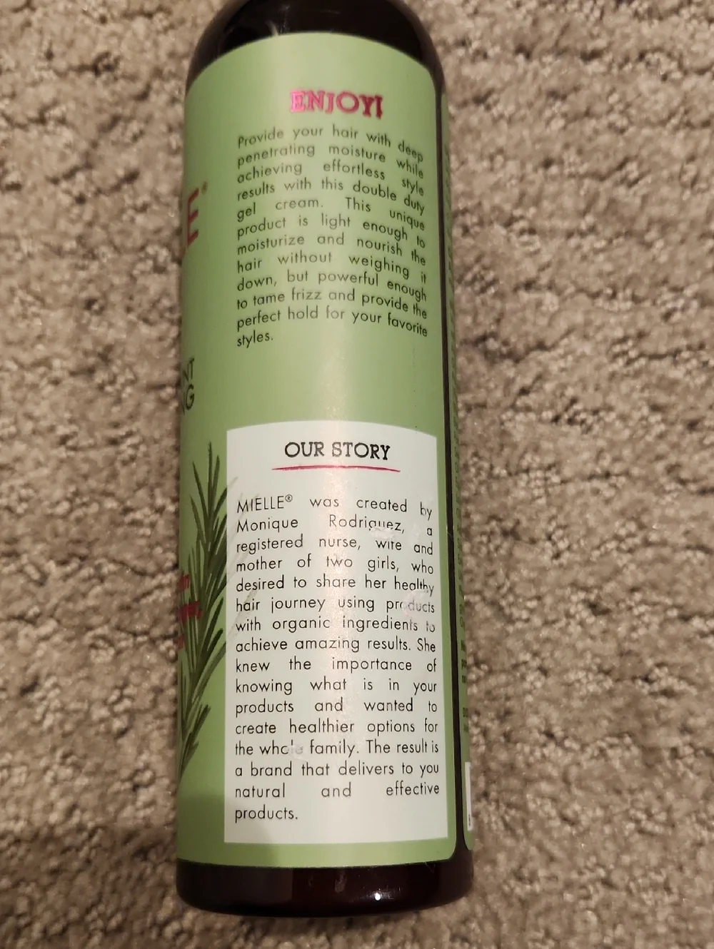 NEW Mielle Rosemary Mint Daily Styling Crème - Green